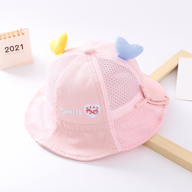 Picture of Baby Fisherman Hat Spring & Fall Thin Adjustable Baby Girl Hat Spring and Summer Princess Cute Boy Sun Hat
