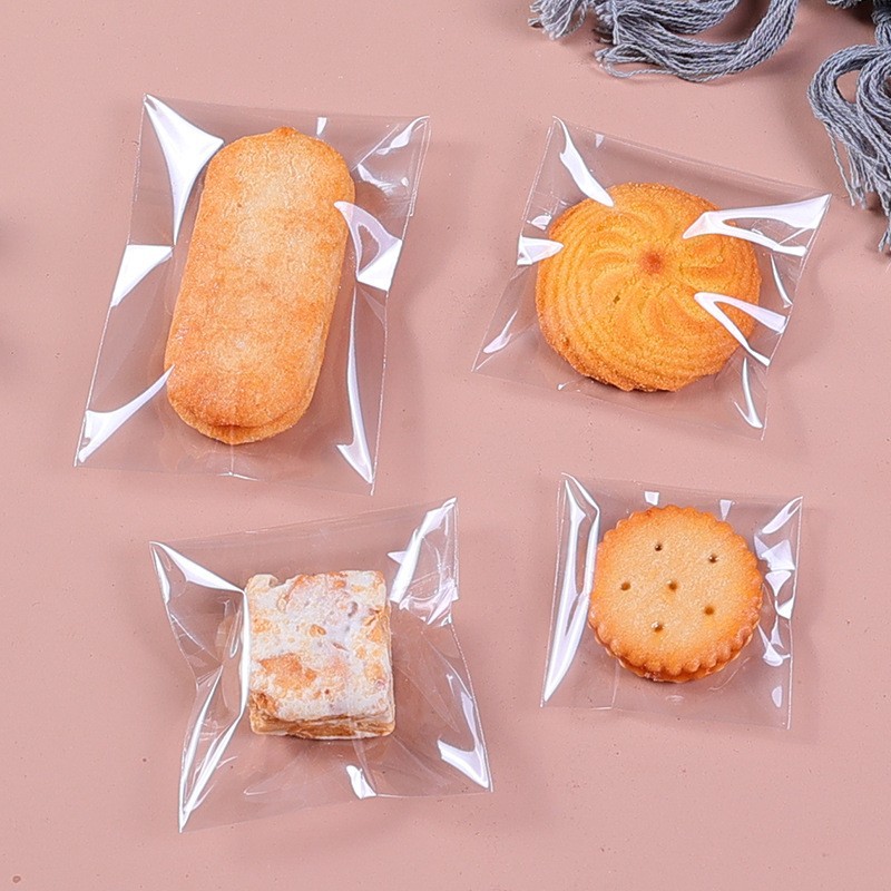 Cranberry biscuit packaging bag baking sealing machine bag full transparent snowflake crisp cookie self-sealing bag