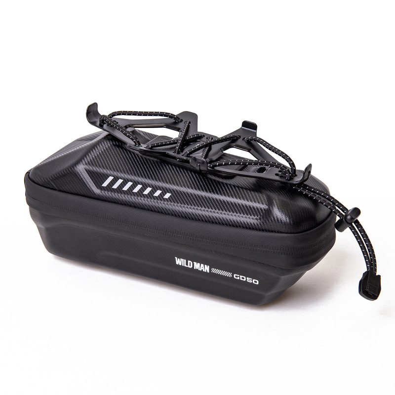 Picture of WILD MAN mountain bike bicycle EVA hard shell quick release front beam bag mobile phone bracket upper tube car front bag cross border