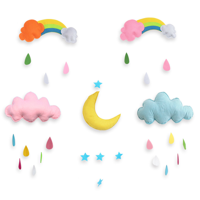 Non-woven handmade clouds felt non-woven clouds room decoration shooting props can be drawn up