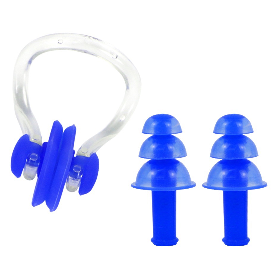Boxed Swimming Nose Clip Earplugs to Prevent Water Ingress for Bathing, Unisex Diving Equipment for Adults and Children, Anti-Choking
