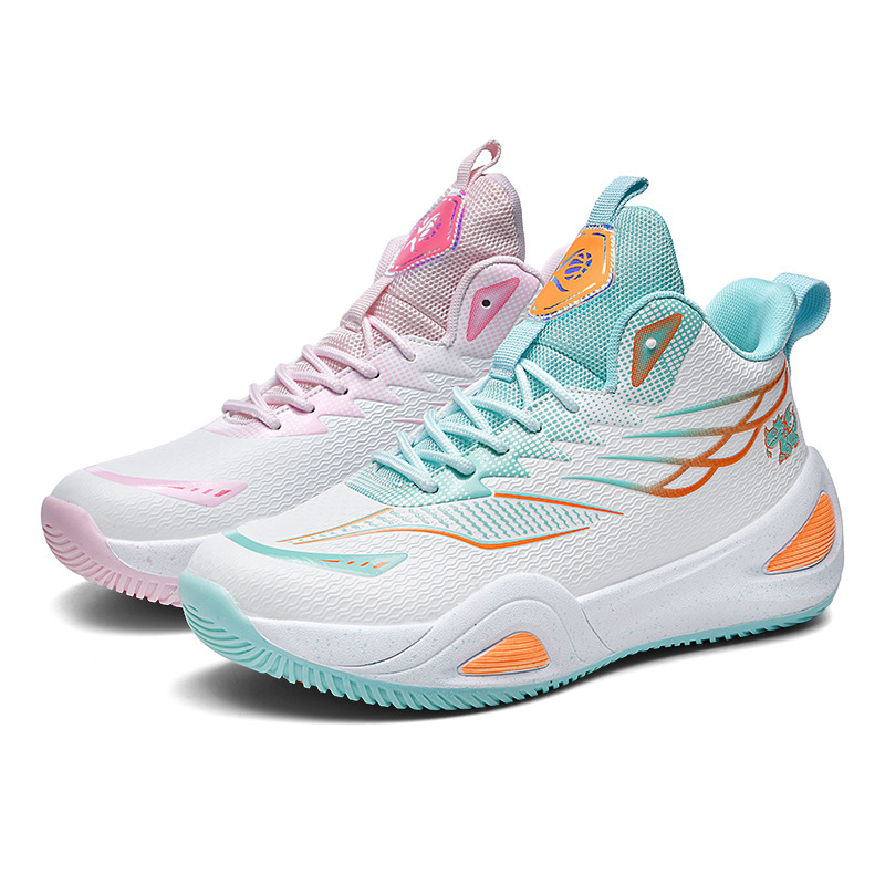 Autumn 2024 New Mandarin Duck Basketball Shoes Men's High-top Leather Students sneaker Youth Training and Competition Sneakers