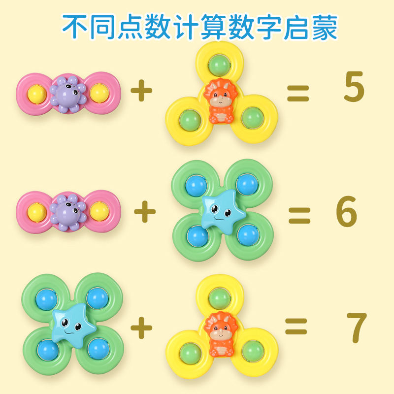 Picture of Cross-border Baby Sucker Turn Music Toy for Young Children Comfort Sucker Finger Rotary Top Dining Chair Bathroom Water Play Toy