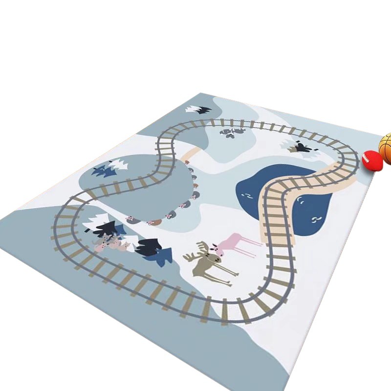Children's Carpet Crawling Mat City Map Traffic Game Carpet Mat Living Room Bedroom Cartoon Crawling Mat