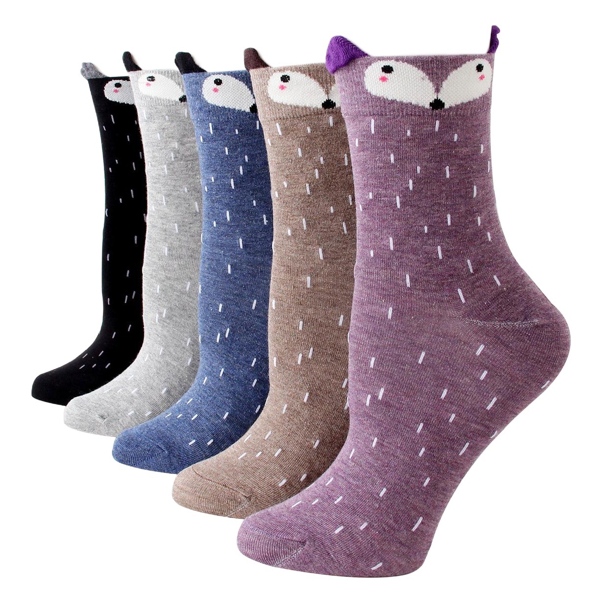 5 Pairs of Set Amazon Aliexpress Sales Set Socks Cartoon Women's Socks Combination Cotton Socks
