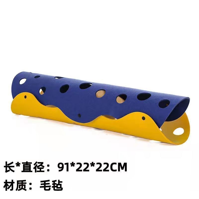Picture of Cat nest toy DTY color matching cat tunnel cat rolling dragon playing tree hole passage felt cat House