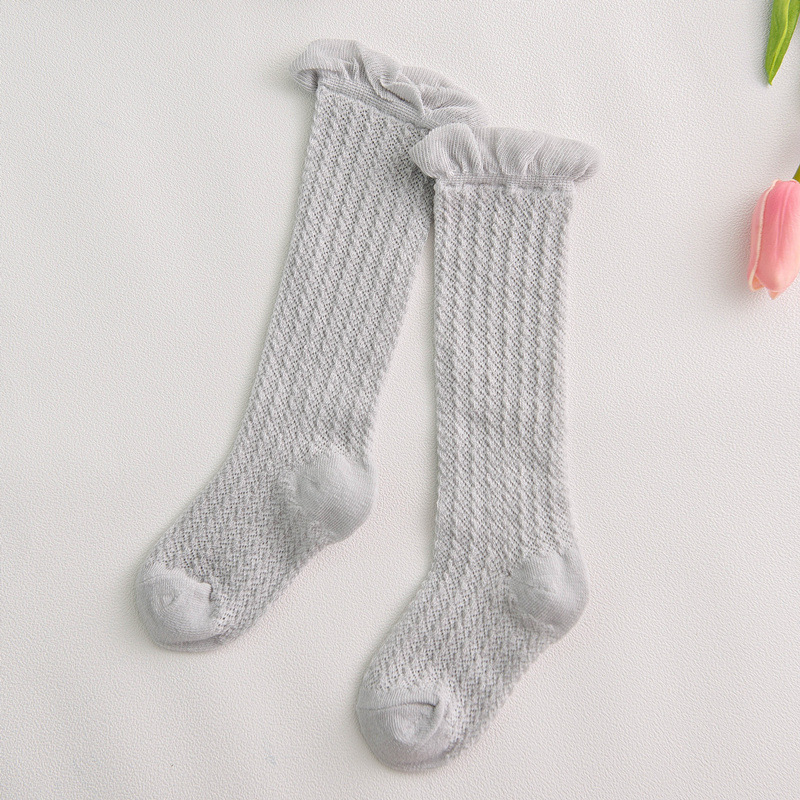 Picture of Summer mesh breathable baby socks knee air conditioning mosquito socks 0-1-2-3 years old children high tube baby stockings