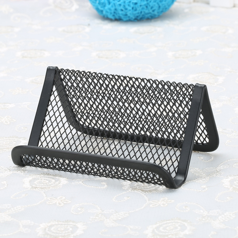 Picture of Desktop office supplies barbed wire mesh business card holder, household goods anti-rust business card holder business card case mobile phone holder