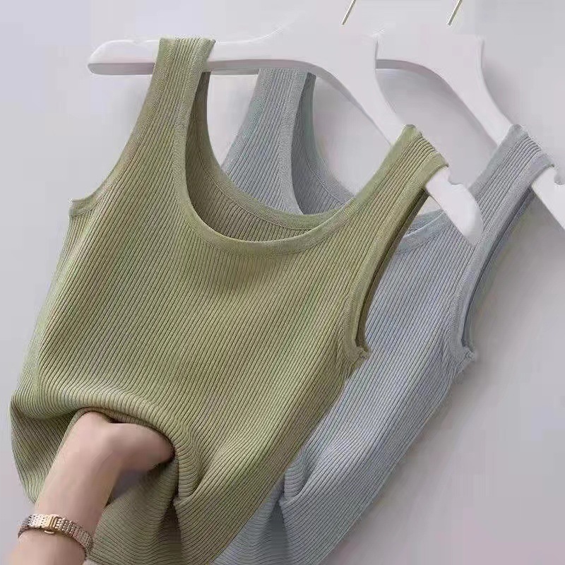 Sling threaded sexy vest women's large size slim fit outside wear inside 200kg fat mm bottoming sleeveless factory outlet