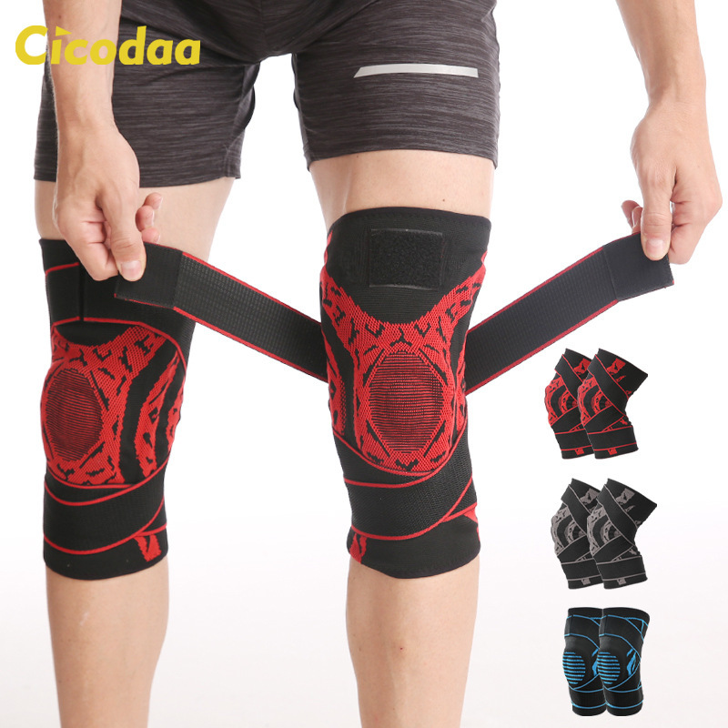 Fitness Sports Protector Patella Belt Pressurized Basketball Sports Knee Pads Mountaineering Running Adult Nylon Strap Knee Pads
