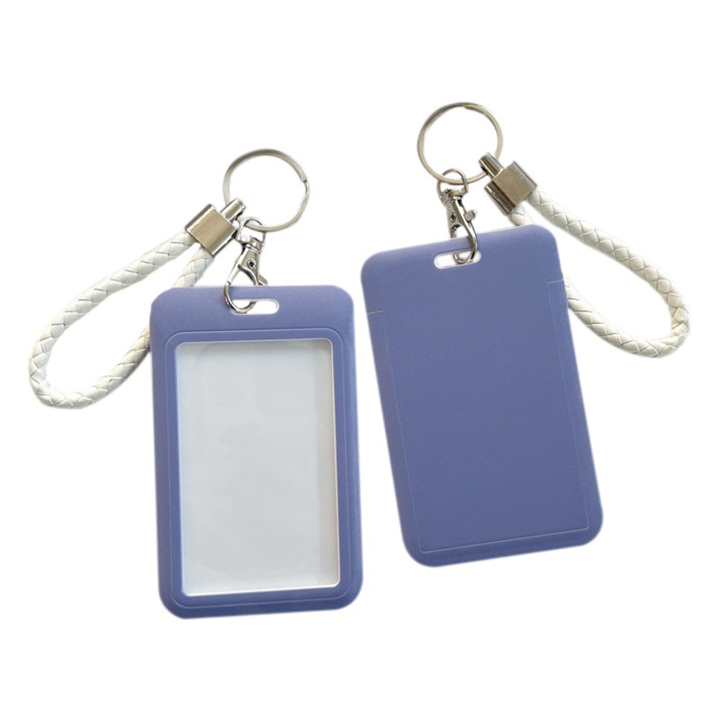 Ins Style Macaron Pure Color Bus Card Protective Cover Student Meal Card Campus Card Access Control Id Card Holder Key