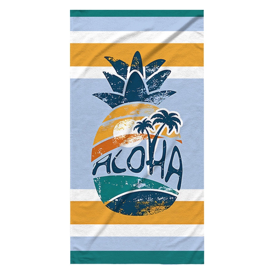 JIT Summer Double-sided Velvet Quick-drying Printed Beach Towel Adult Swimming Bath Towel Microfiber Beach Bath Towel
