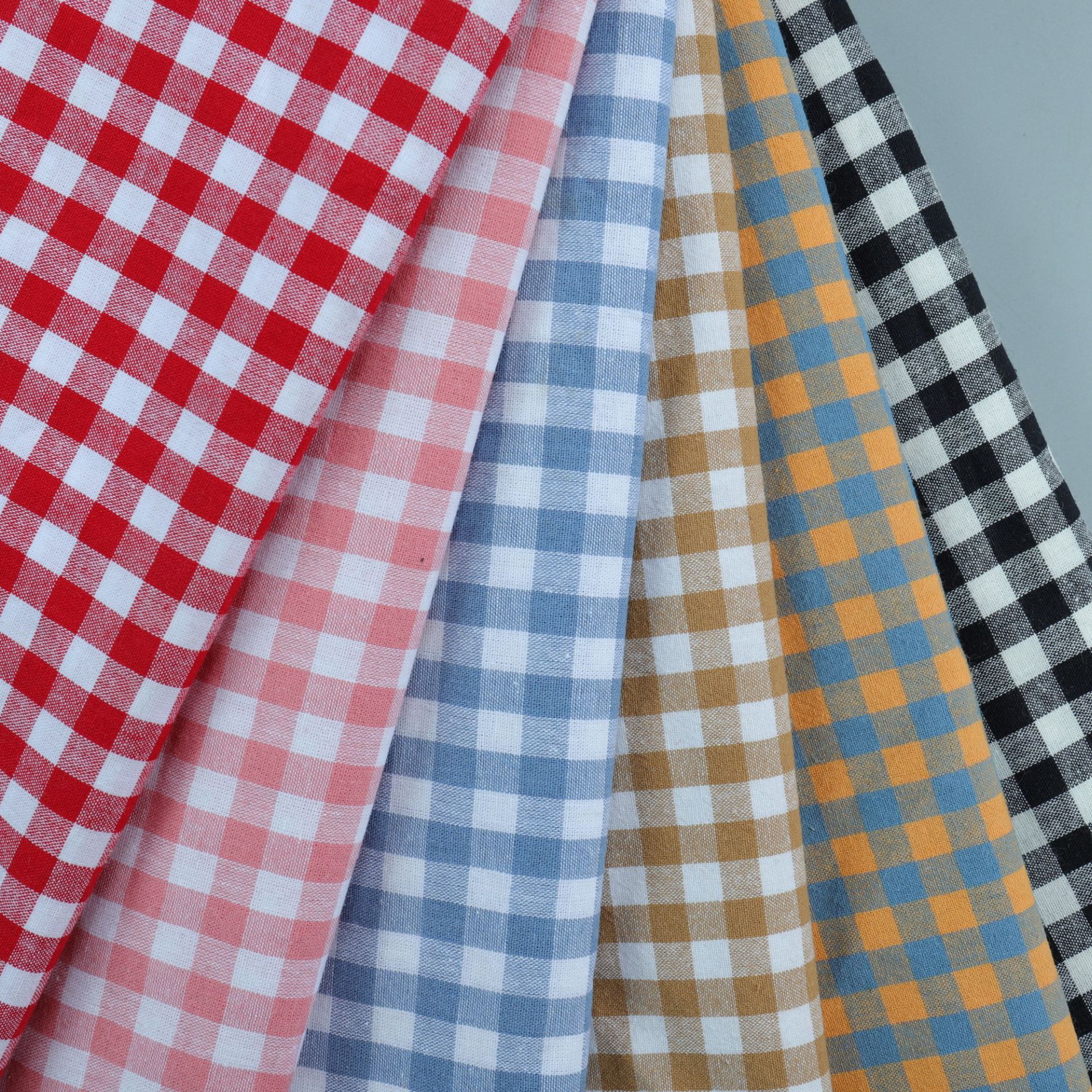 Cotton Washed Yarn-dyed Fabric Chaoyang Lattice Shirt Fabric Amoy Spot Cloth Women's Spring Children's Wear Dress Spring and Autumn Home Textile Cloth