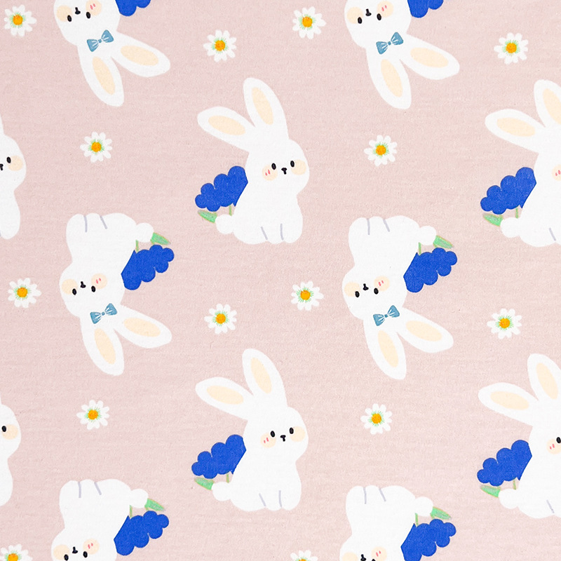 Picture of category a cotton cotton wool cloth cartoon printing new flower baby t-shirt underwear home clothing fabric in stock