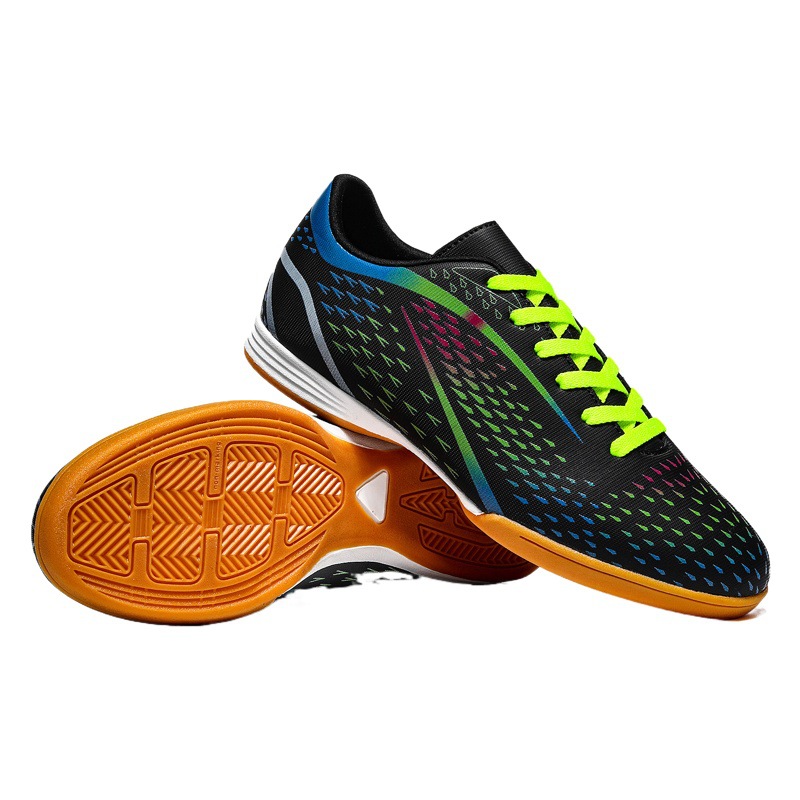 Cross-border Football Shoes Male and Female Teenagers Students Children IC Flat Floor Indoor Floor Non-slip Training Shoes