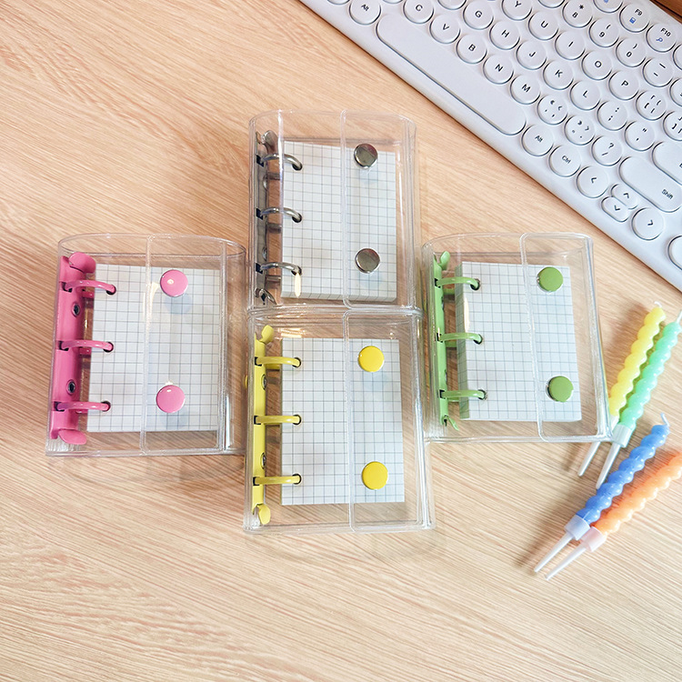 Korean Double-Ring Mini Three-Hole Binder Accessories Refill Pvc Storage Book Grid Inner Pages Loose-Leaf Paper