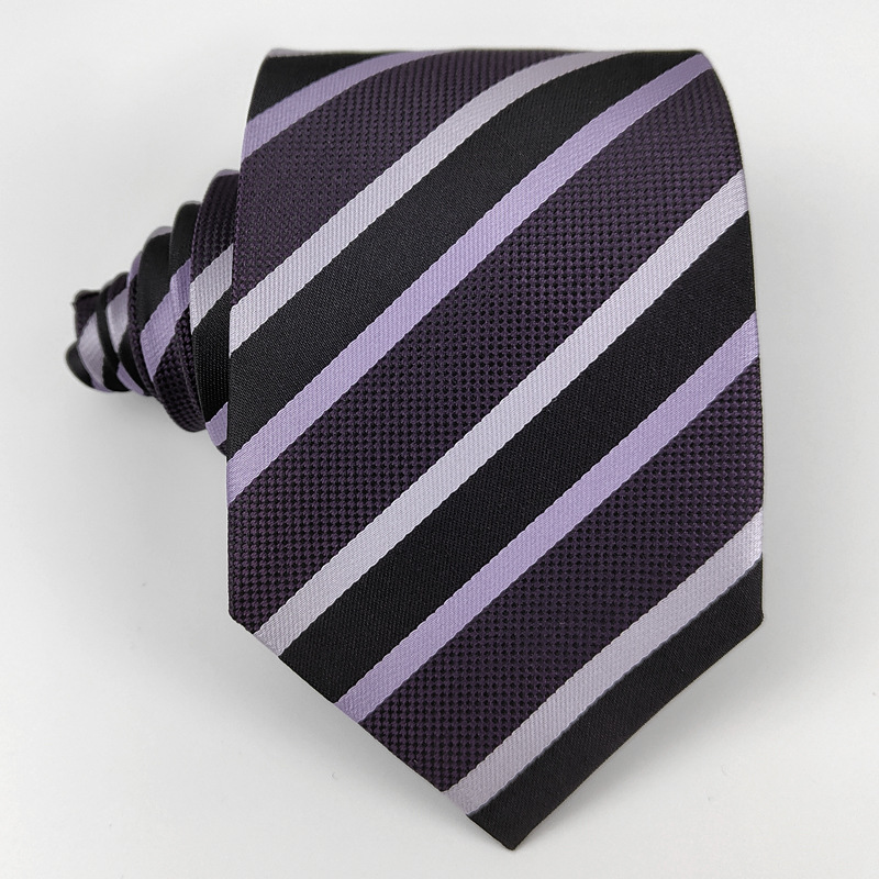 Picture of 25 New 8cm Polyester Jacquard Stripesd Tie 7cm Men's and Women's Business Formal Wear Casual High-End Red Black Blue