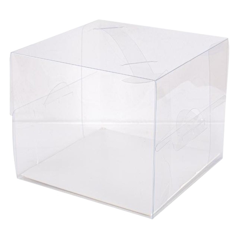 Portable Transparent Cake Box 2inch Square Baking Cake Box Packaging Tiramisu Packaging Box Heightened Version