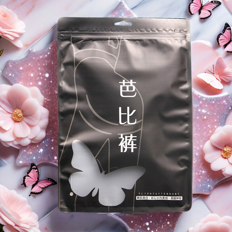 Japanese Barbie pants packaging bag plus velvet padded leggings self-sealing bag 350g pantyhose transparent bag spot
