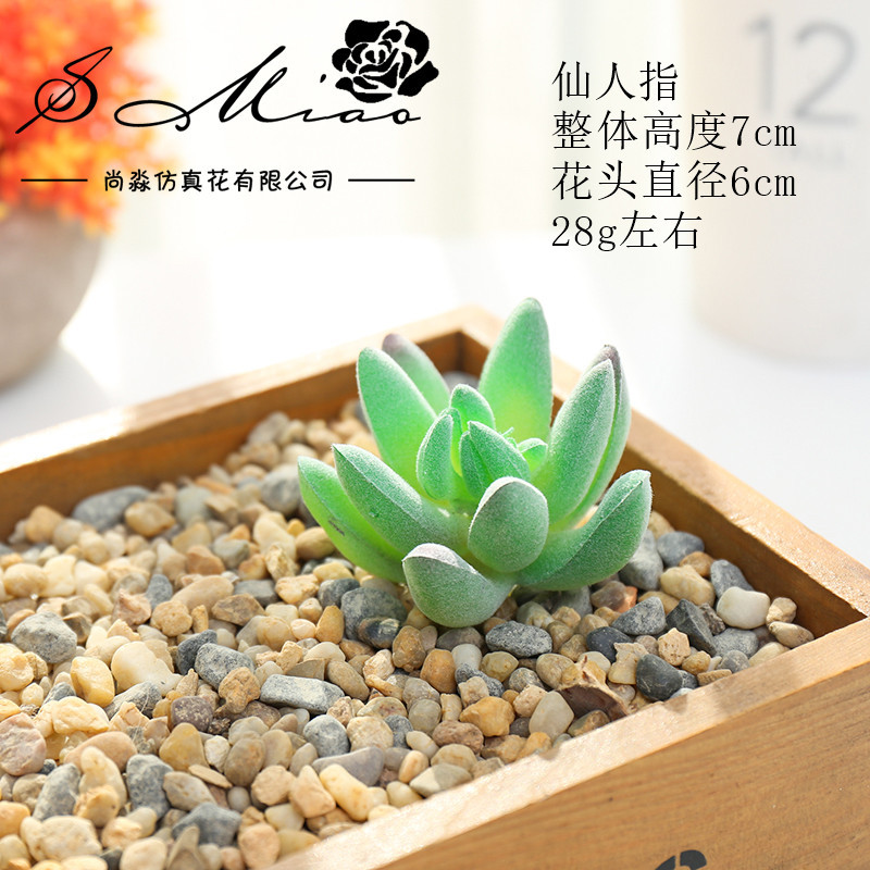 Picture of 003 Flocked Green Succulent Flower Head Creative DIY Supplies Bonsai Accessories Artificial Flower Jinhua Factory Direct Supply