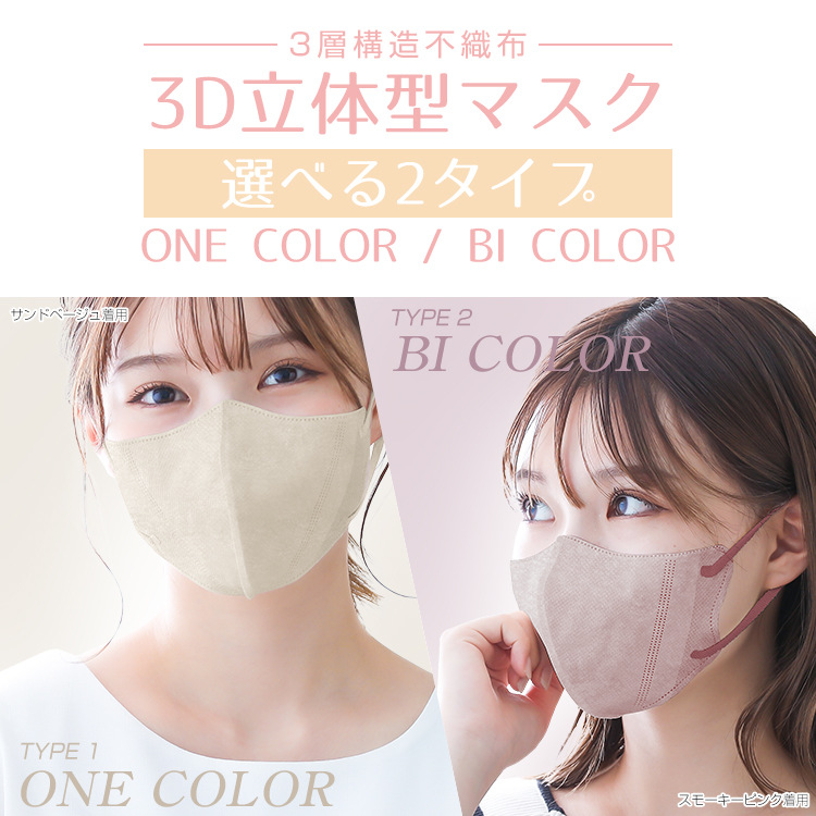 Picture of 3D Three-Dimensional High-Appearance Disposable Autumn Breathable Boxed Three-Layer Non-Tightening Full-Coverage Windproof Mask for Women