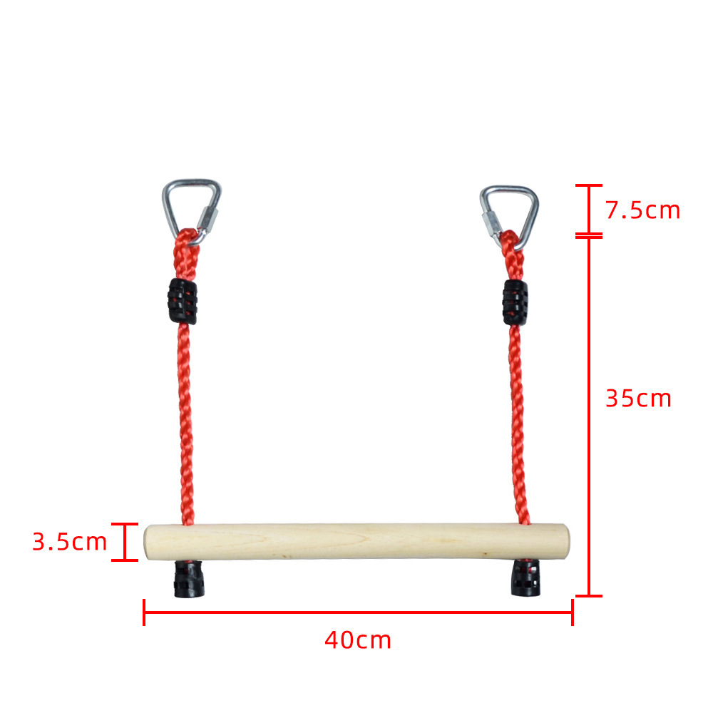 Picture of Red House Amazon indoor outdoor play wooden children climbing monkey Rod children swing wooden stick hanging ring