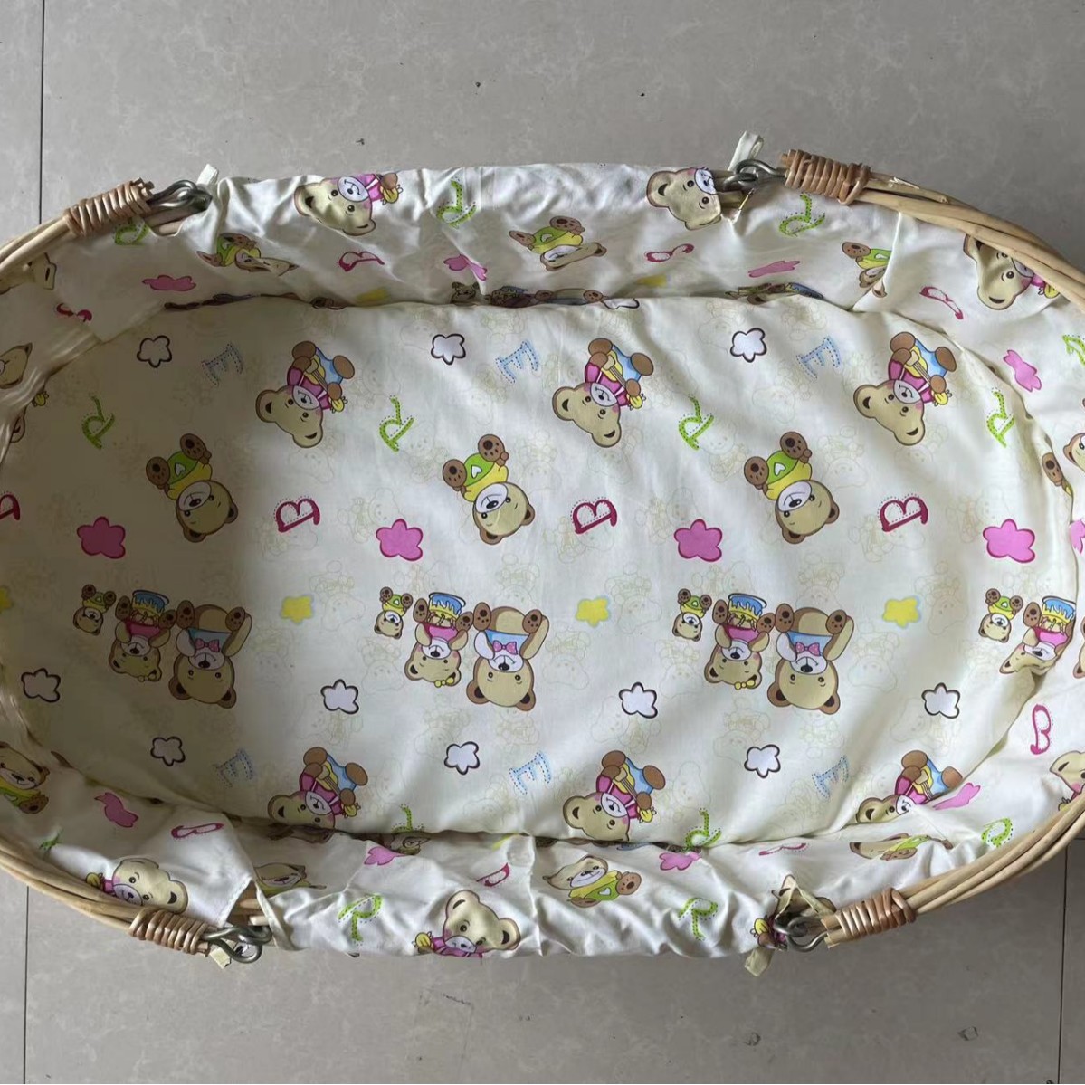Picture of Rattan baby bassinet bed car comfort sleeping basket baby bed newborn portable carrycot solid wood cradle cradle nest