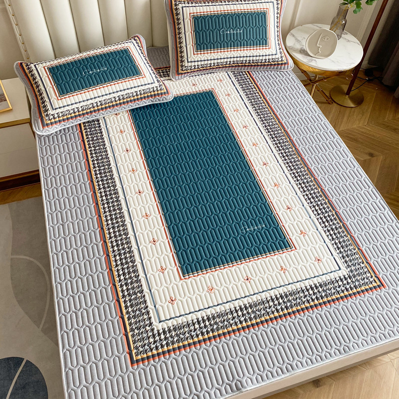 Picture of 2023 new large version of digital printing latex mat three-piece summer bedding air-conditioning mat washable