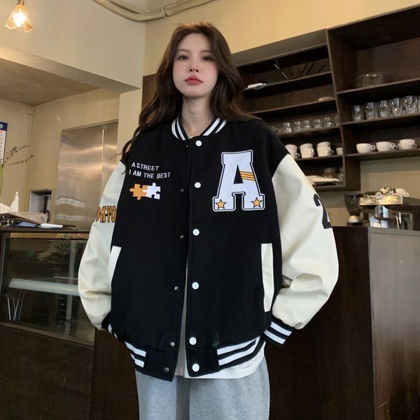 2022 new spring and autumn coat for female students Korean style loose all-match baseball uniform top ins American fashion jacket