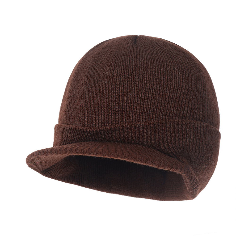 Picture of Foreign trade new European and American wool knitted hat warm peaked cap autumn and winter big brim hat all-match wool hat Amazon