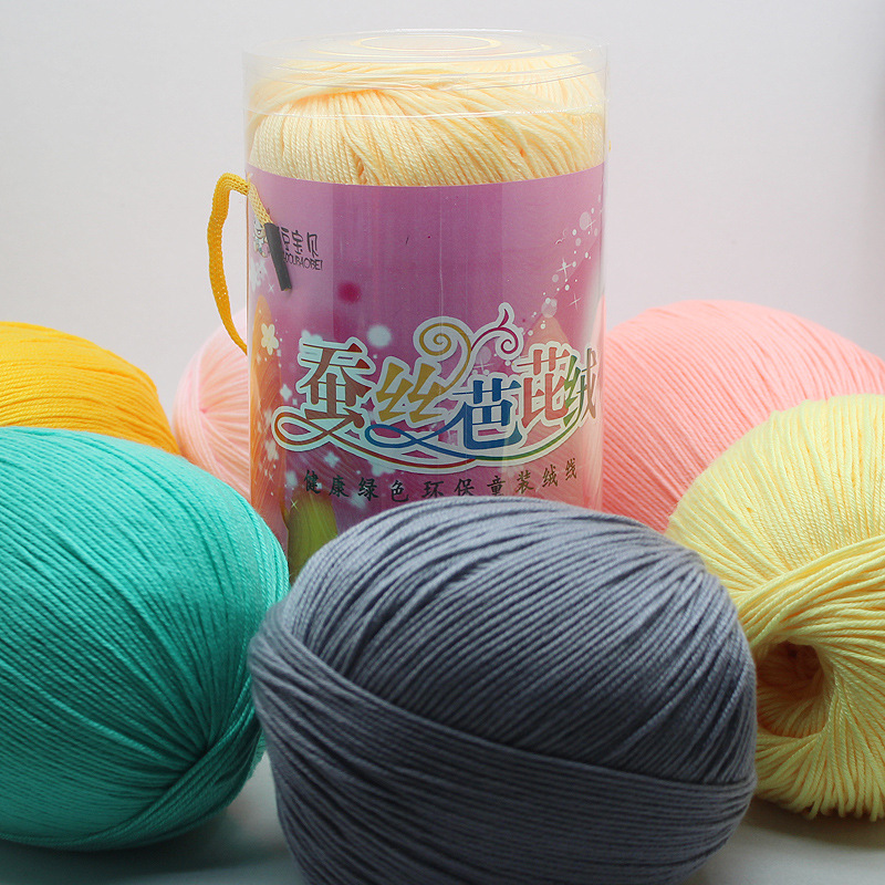 Bucket Baby Wool Silk Protein Barbie Velvet Milk Cotton Wool Ball Hand-knitted Crochet Cotton Slippers Wool