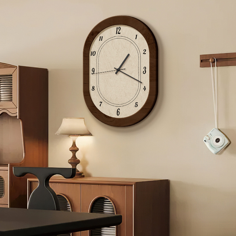 French Middle-style Restaurant Wall-hanging Clock Internet-popular Creative High-level Living Room Home Decorative Wall Clock Art Clock