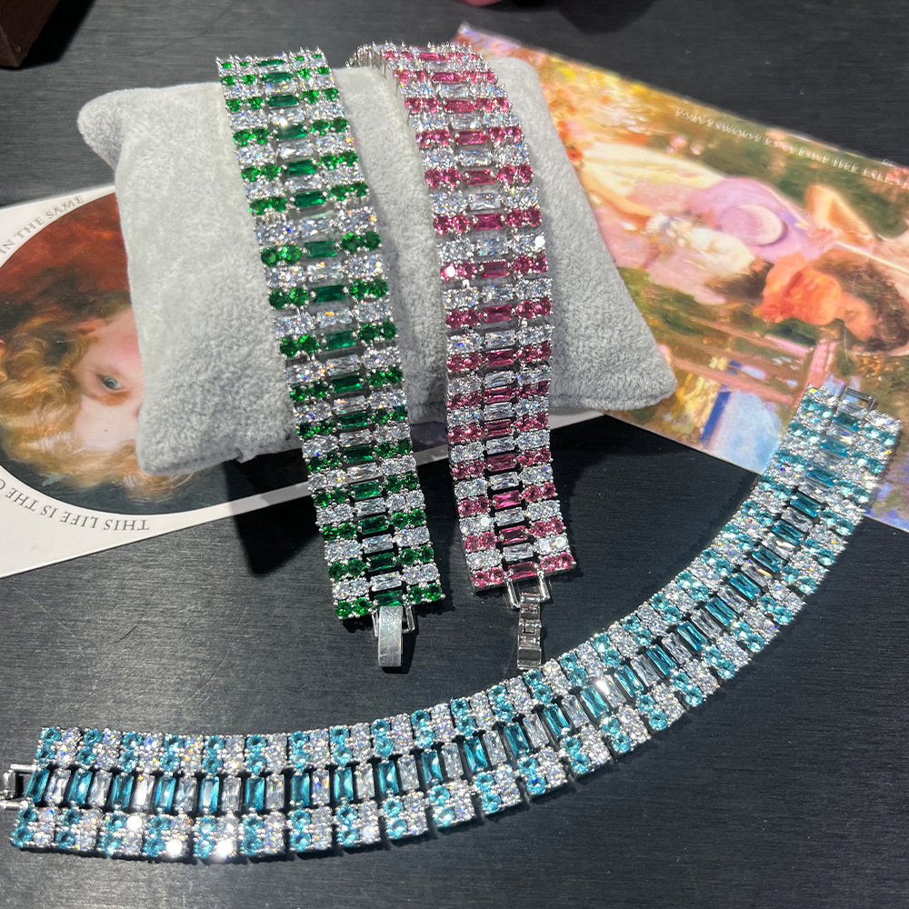 Europe and the United States wide face color treasure bracelet new cross-border hot-selling heavy industry high-end fashion high-end Amazon bracelet women