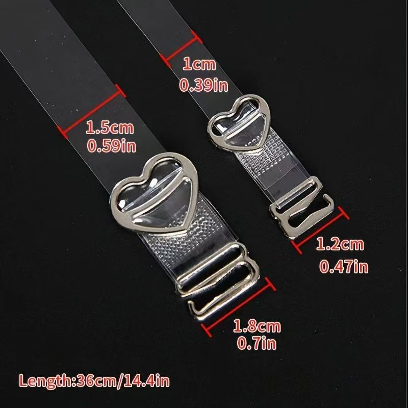 Picture of in stock universal widened transparent shoulder strap underwear invisible strap bra replacement non-slip crystal strap hook tube chest cross-border