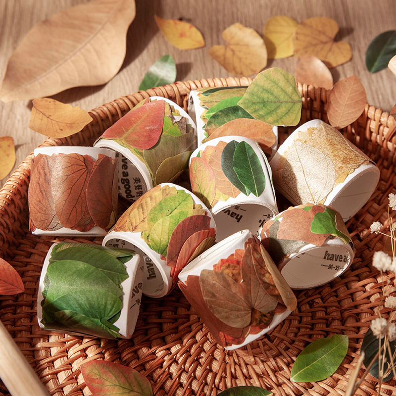 Picture of A Beautiful Day Tape Champs Elysees Leaves Series Creative Plant Hand Account DIY Decorative Stickers 8