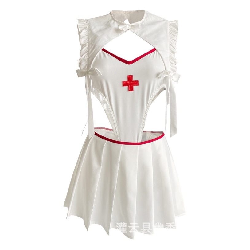Lin Linting Sexy Underwear Pure Desire Nurses to Open Small Chest Pajamas Role-playing Suit Nurse Suit 2621