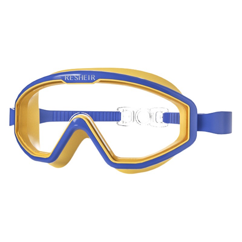 Factory direct children's swimming goggles waterproof anti-fog HD large frame boys and girls professional swimming equipment swimming goggles set