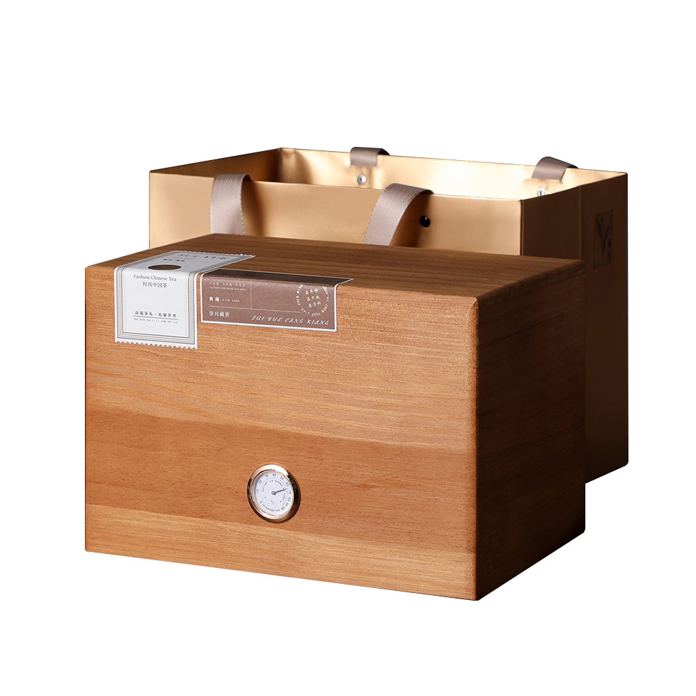 Picture of Tea Packaging Years Xizang Incense Loose Tea Fuding Old White Tea Wooden Box Empty Gift Box Pu'Er Loose Tea Packaging Box Classy