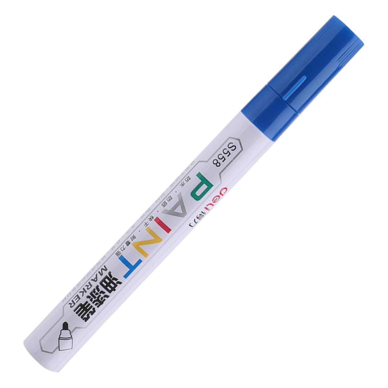 Deli S558 Paint Pen Marker Tire Pen Sign-in Pen Photo Album Graffiti Pen Marker Pen White Color
