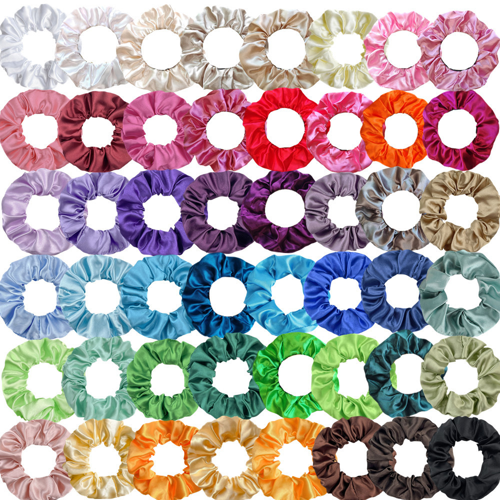 Picture of Cross-Border Amazon Satin Fabric Satin Scrunchie for Women, High-End Bun Hair Tie