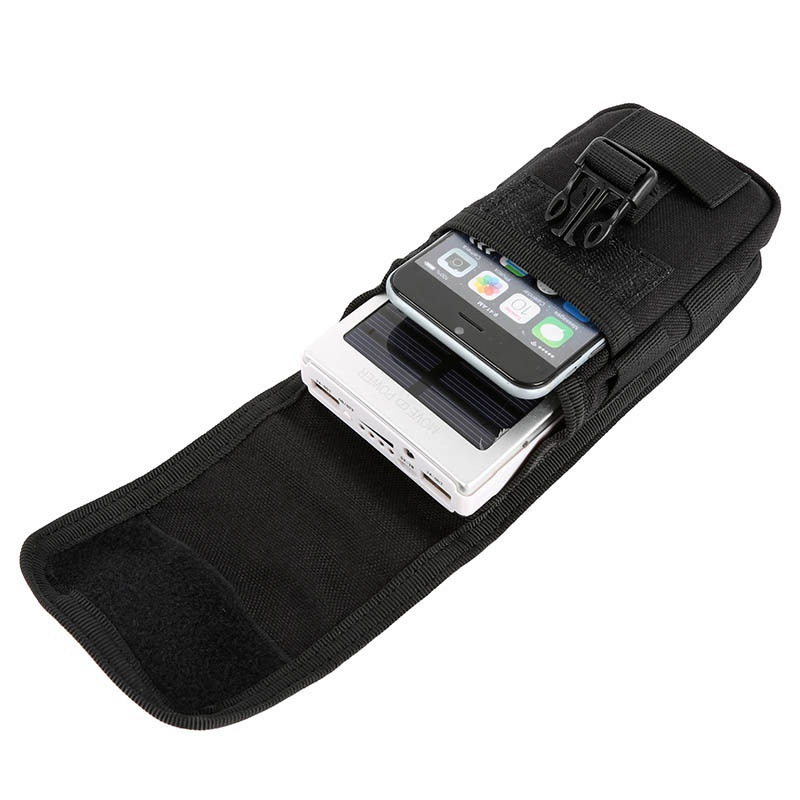 Picture of Outdoor Sports Double-Layer Mobile Phone Bag Card Holder Molle Accessory Hanging Bag Camouflage Multi-Functional Running Waist Bag