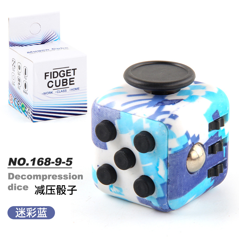 Picture of Cross-border New Strange Toy Decompression Rubik's Cube Vent Decompression Dice Press 6-sided Finger Rubik's Cube Source Factory