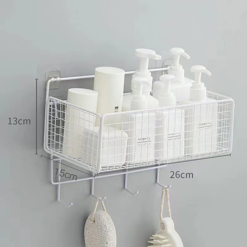 Picture of Bathroom Storage Rack Without Punching Holes Bathroom Wall-Mounted Hand Wash Basin Wall Storage Artifact Toilet Storage