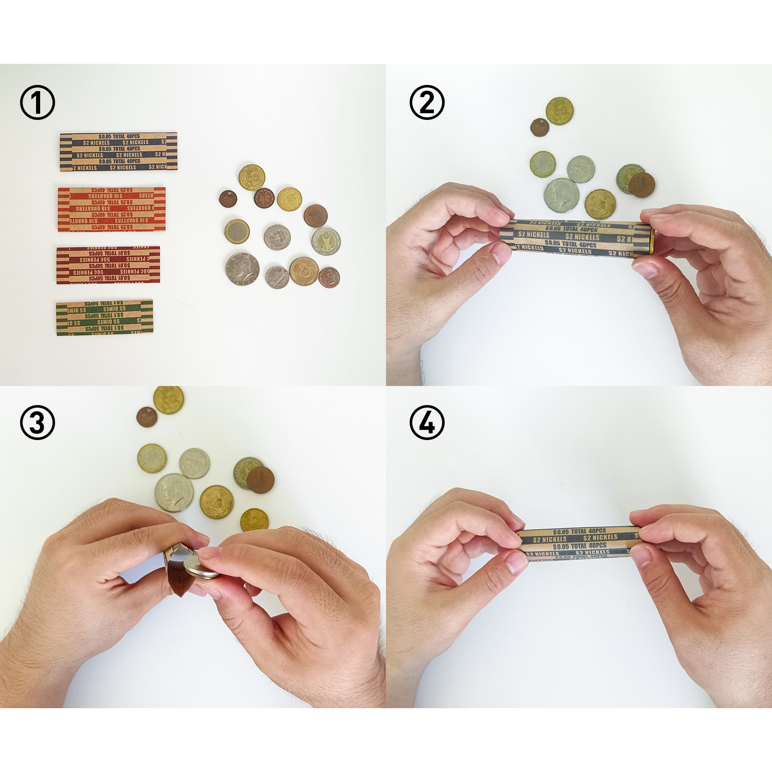 Dollar coin packing paper is suitable for 0.01 dollars 0.05 dollars 0.1 dollars 0.25 dollars