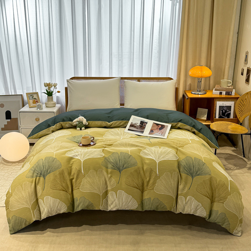 Picture of Cotton brushed duvet cover single piece modern simple single double dormitory thickened quilt cover pure cotton duvet cover single piece