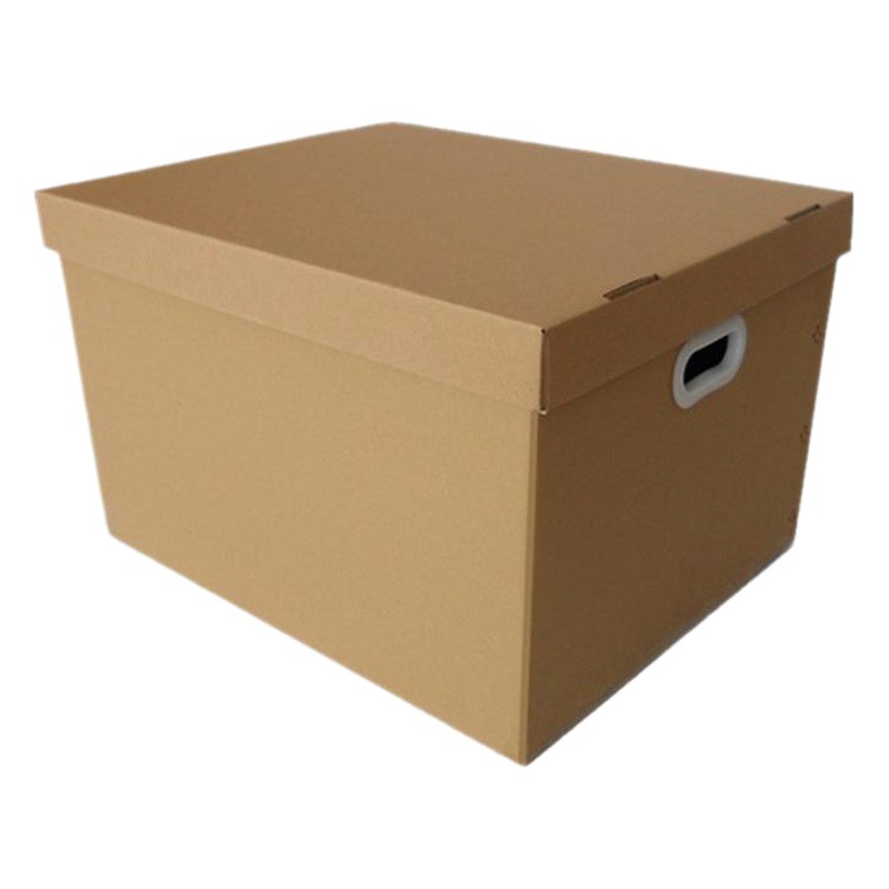 in stock Moving Storage Box Plastic Buckle Hand with Lid Storage Box Packing Luggage Graduation Paper Case Material Certificate Box Carton