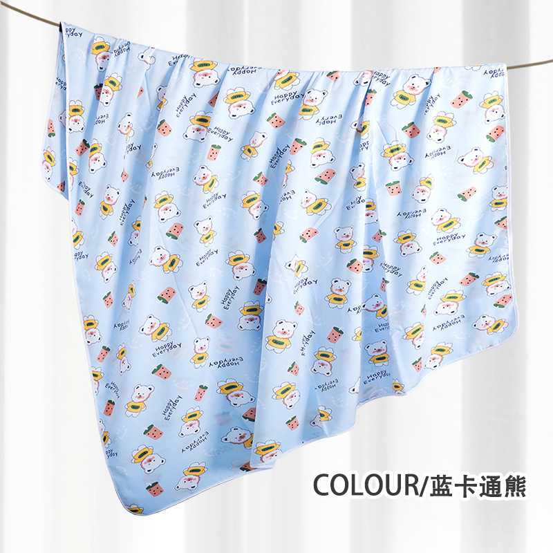 Picture of Summer Cotton Silk Artificial Cotton Double Layer Thin Quilt Cotton Silk Baby Blanket Baby Summer Household Sheds Children's Summer Cool Quilt