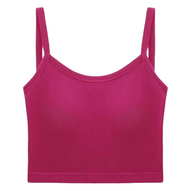 Internet Celebrity Beautiful Back Sling Tube Top Women with Breast Pads Short Summer Sexy Design Outer Wear Bottoming Vest Versatile