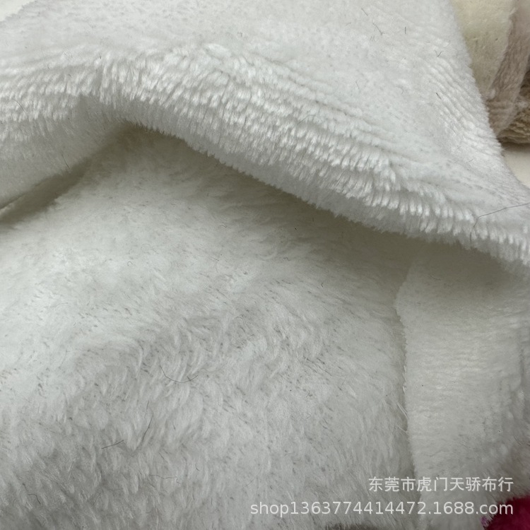 In stock supply double-sided plush fabric double-sided flannel bedding toy clothing autumn and winter lining fabric
