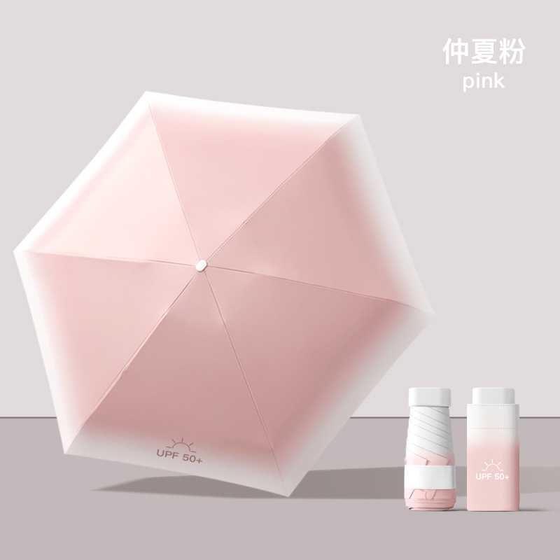 Picture of Thickened 50% off Umbrella, Rain or Shine, Women's Sun Umbrella, Sun Protection, Uv Protection, Capsule Umbrella, Gradient Mini Sunshade Umbrella